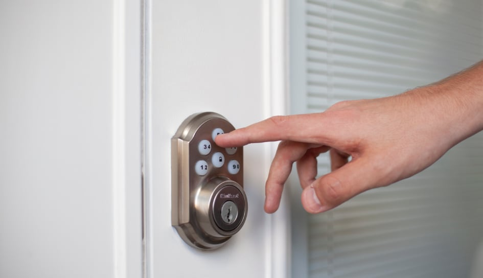 ADT smartlock on a Charlottesville home